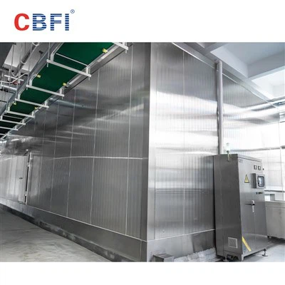 التكنولوجيا الجديدة دجاج IQF Firm Feral Machine التجميد السريع